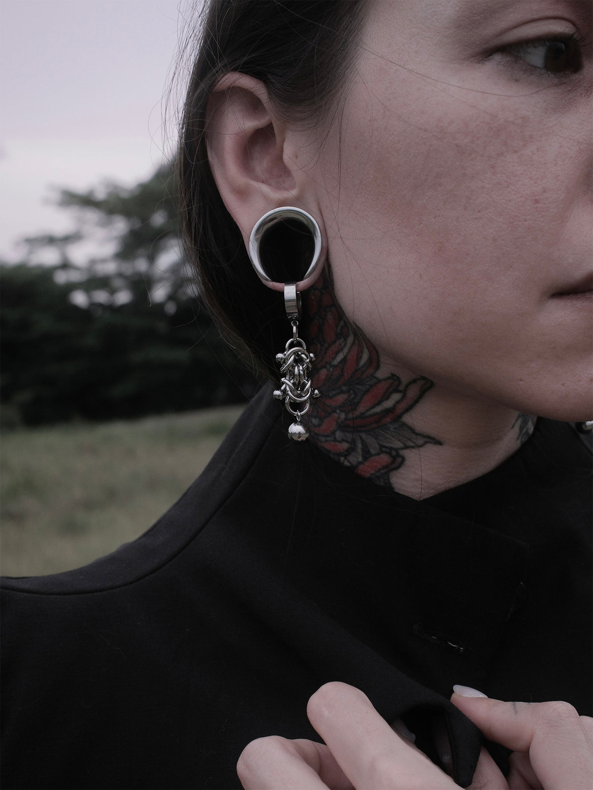 Mourner's earrings